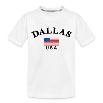 Dallas, USA - Kinder Premium Bio T-Shirt - Weiß - Vorne