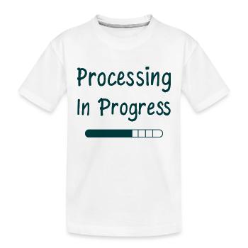 Instruction de la barre de chargement en cours de traitement - T-shirt bio Premium Enfant - blanc - Devant