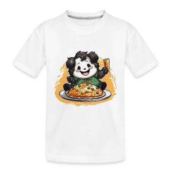 Pizza Panda Celebration - Kids' Premium Organic T-Shirt - white - Front