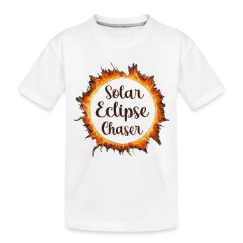 Chasseur d’éclipses solaires - T-shirt bio Premium Enfant - blanc - Devant
