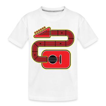 Rote Abstract Shape Gitarre - Kinder Premium Bio T-Shirt - Weiß - Vorne
