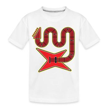 Guitare électrique Red Abstract Shape - T-shirt bio Premium Enfant - blanc - Devant