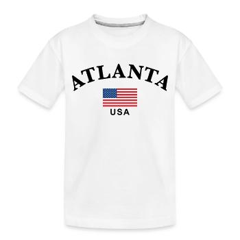 Atlanta, USA - Kinder Premium Bio T-Shirt - Weiß - Vorne