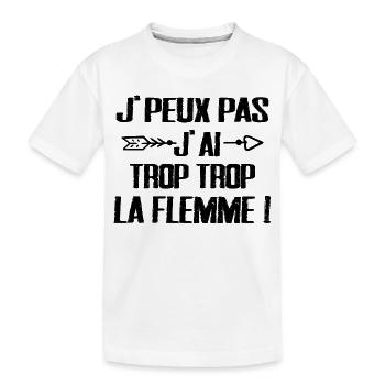 J'peux Pas J'ai trop trop La Flemme - T-shirt bio Premium Enfant - blanc - Devant