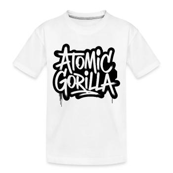 Gorille atomique - T-shirt bio Premium Enfant - blanc - Devant
