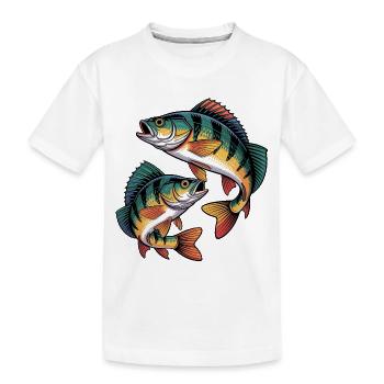 Zwei Barsche - Kinder Premium Bio T-Shirt - Weiß - Vorne