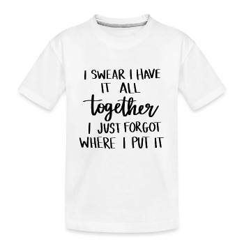 Ich schwöre, ich habe alles im Griff, lustiges Zitat-Hemd - Kinder Premium Bio T-Shirt - Weiß - Vorne