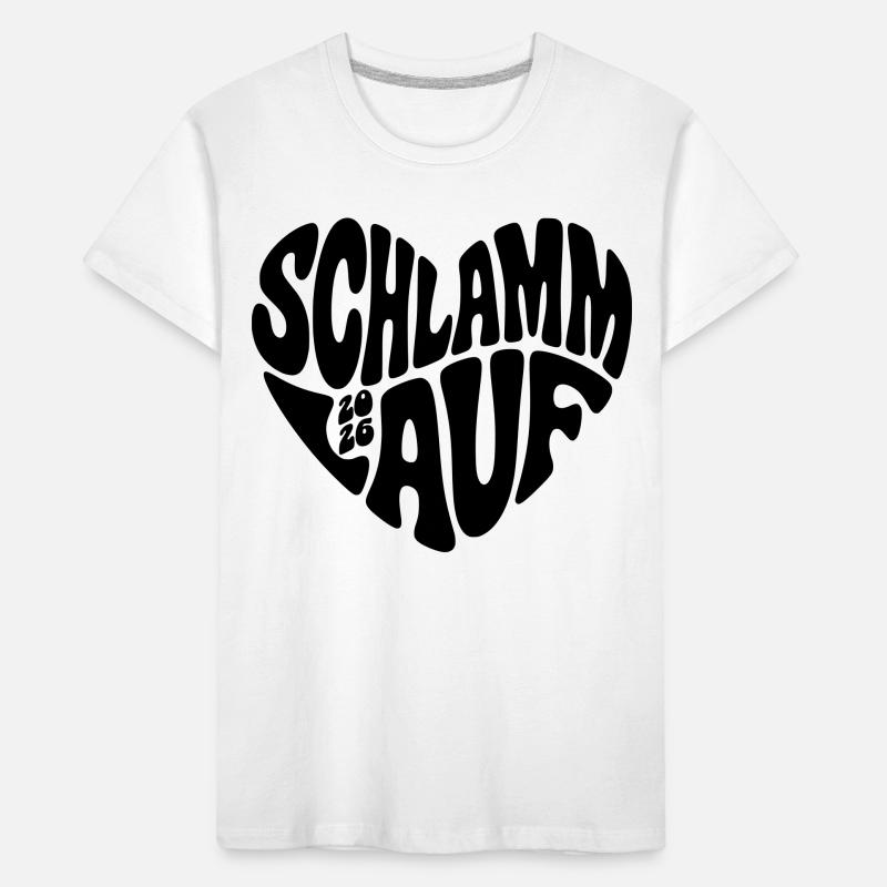 Course de boue 2026 - Forme de cœur - Course de boue 2026 T-shirt bio Premium Enfant