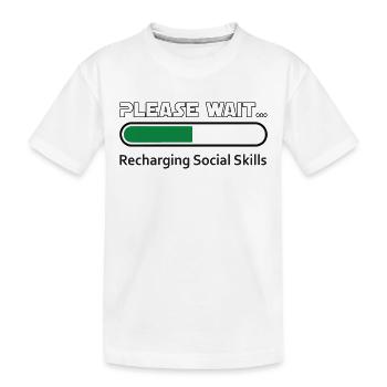 Soziale Fähigkeiten aufladen – für einen weißen Hintergrund - Kinder Premium Bio T-Shirt - Weiß - Vorne