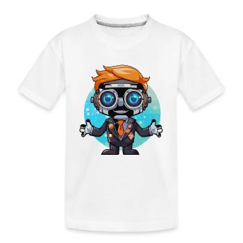Weltraum-Agent im Anzug mit Brillen - Kinder Premium Bio T-Shirt - Weiß - Vorne
