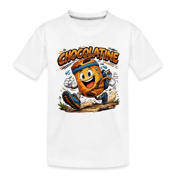 Chocolatine trail - Kids' Premium Organic T-Shirt - white - Front