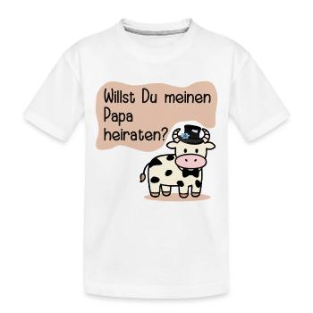 Épouser mon père - Demande en mariage - T-shirt bio Premium Enfant - blanc - Devant