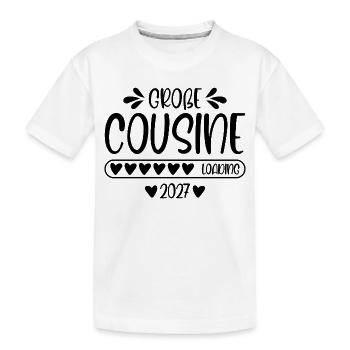 Big Cousin 2027 loading - Kids' Premium Organic T-Shirt - white - Front