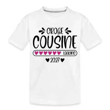 Big Cousin 2027 loading - Kids' Premium Organic T-Shirt - white - Front