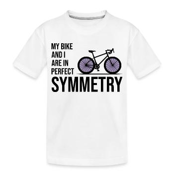 Professional Bicycle Acrobatics Equilibrium Art  - Kids' Premium Organic T-Shirt - white - Front