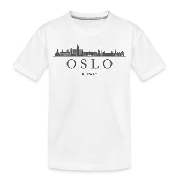 Oslo, Norwegen, Skyline von Oslo - Kinder Premium Bio T-Shirt - Weiß - Vorne