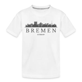 Brême, Allemagne, silhouette de Brême - T-shirt bio Premium Enfant - blanc - Devant