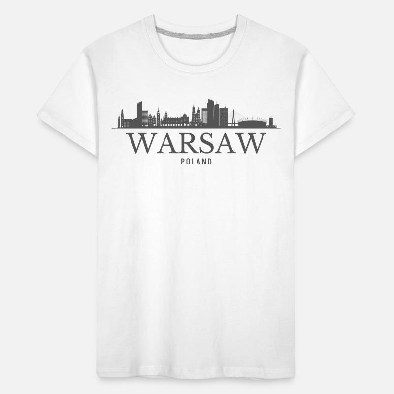 Varsovie, Pologne, silhouette de Varsovie T-shirt bio Premium Enfant