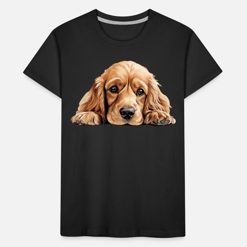 Chien Cocker Spaniel T-shirt bio Premium Enfant