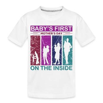 Premier t-shirt de la fête des mères du bébé décorateur d’intérieur - T-shirt bio Premium Enfant - blanc - Devant