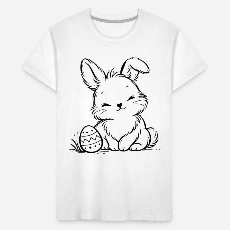 Easter bunny with Easter egg Kids' Premium Organic T-Shirt