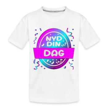 Genieß deinen Tag - Kinder Premium Bio T-Shirt - Weiß - Vorne
