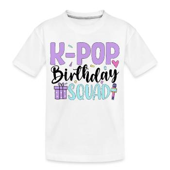 K Pop Birthday Squad - Kids' Premium Organic T-Shirt - white - Front