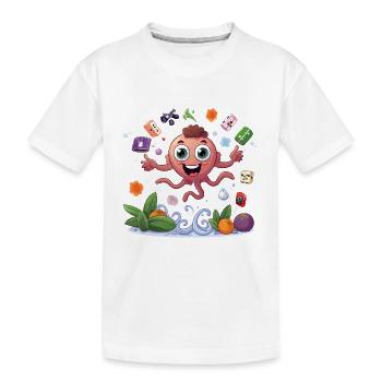 Calmars fruitiers colorés - T-shirt bio Premium Enfant - blanc - Devant