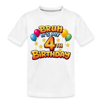 4th birthday shirt birthday shirt for boy 4 year - Kids' Premium Organic T-Shirt - white - Front
