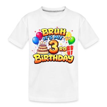 3rd birthday shirt 3rd birthday gift boy girl 3rd - Kids' Premium Organic T-Shirt - white - Front