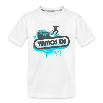 Graffiti de bannière Frutiger Metro : Vamos DJ  - T-shirt bio Premium Enfant - blanc - Devant