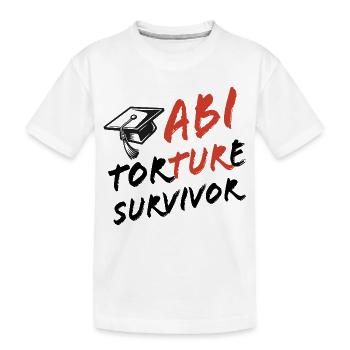 Abi Torture Survivor - Es war eine Folter - Kinder Premium Bio T-Shirt - Weiß - Vorne