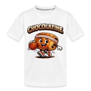 Chocolatine basket  - T-shirt bio Premium Enfant - blanc - Devant