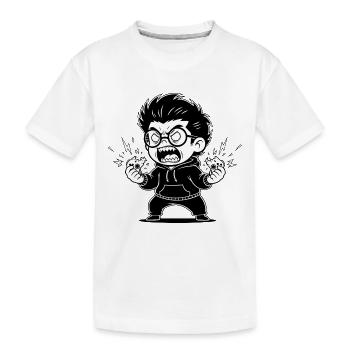 Gamer Anger Controller Zerbrochene Wut - Kinder Premium Bio T-Shirt - Weiß - Vorne