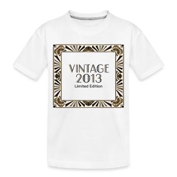 Anniversaire Art déco édition limitée vintage 2013 - T-shirt bio Premium Enfant - blanc - Devant