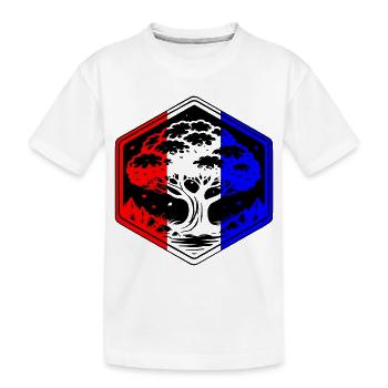 Baum-Frankreich - Kinder Premium Bio T-Shirt - Weiß - Vorne