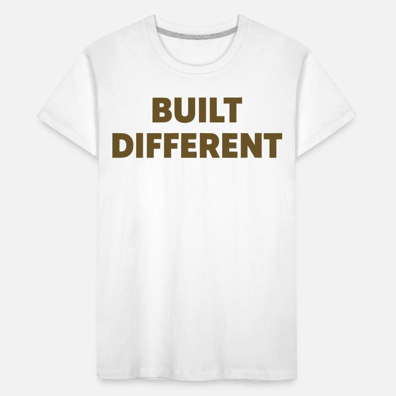 Built Different Spruch Statement Typografie Kinder Premium Bio T-Shirt