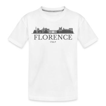 Silhouette de Florence en Italie, silhouette de Florence - T-shirt bio Premium Enfant - blanc - Devant