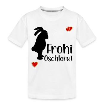FROHE OSTERN SCHWEIZ - Kinder Premium Bio T-Shirt - Weiß - Vorne