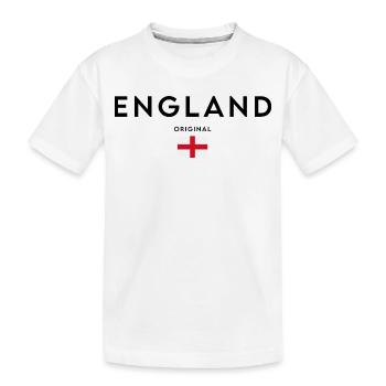 Drapeau anglais, design minimaliste élégant - T-shirt bio Premium Enfant - blanc - Devant