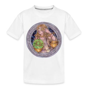 Don du signe du zodiaque Balance Balance - T-shirt bio Premium Enfant - blanc - Devant
