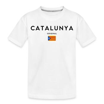 Fierté catalane, design minimaliste élégant - T-shirt bio Premium Enfant - blanc - Devant