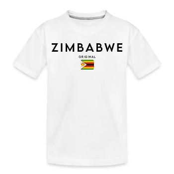 Simbabwischer Stolz, minimalistisches, elegantes Design - Kinder Premium Bio T-Shirt - Weiß - Vorne
