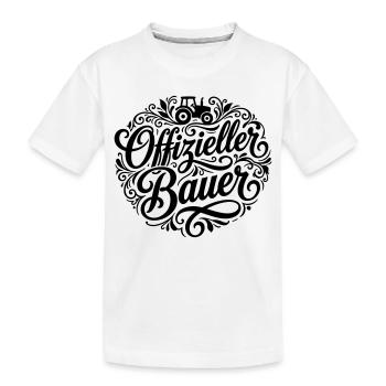 Offizieller Bauer - Kinder Premium Bio T-Shirt - Weiß - Vorne