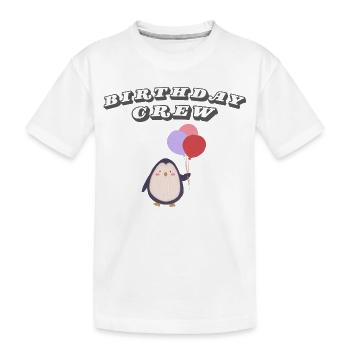 Birthday Crew - Kinder Premium Bio T-Shirt - Weiß - Vorne