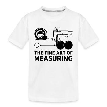 L’art de mesurer la pétanque de boule - T-shirt bio Premium Enfant - blanc - Devant