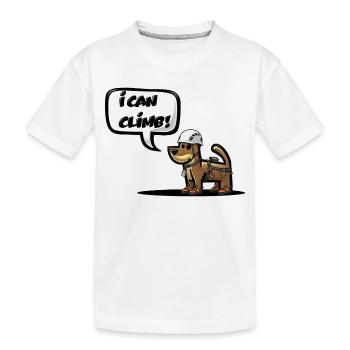 I CAN CLIMB! - Kids' Premium Organic T-Shirt - white - Front