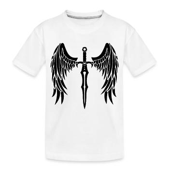 Schwarzgeflügeltes Schwert - Kinder Premium Bio T-Shirt - Weiß - Vorne