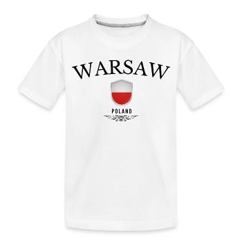 Souvenir Warschau, elegantes Design Warschau - Kinder Premium Bio T-Shirt - Weiß - Vorne