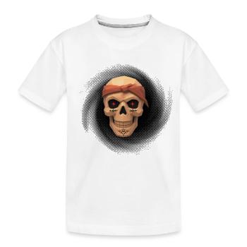 Black Hole Thug Skull T-Shirt-Design. - Kinder Premium Bio T-Shirt - Weiß - Vorne